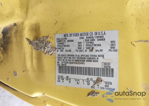 2001 Ford Ranger Edge/Edge Plus/W/392A/Xlt from USA, damaged, VIN 1FTZR15E81PA53495